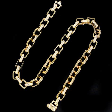 10MM Diamond Hermes Link Chain 